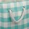 DII® Medium Aqua Checked Rectangle Woven Paper Basket